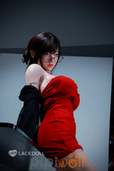 WAN BING-5 Sekretärin Lacedoll Silikon Puppe