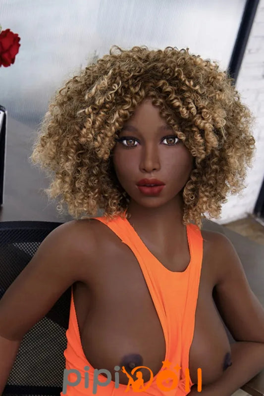 Lola Verlockende Figur TPE Liebespuppe Schwarz Haut D-cup Irontech Doll