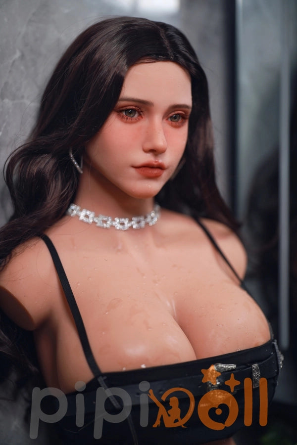 Justine [Sofort lieferbar] Dunkle Hautfarbe + Integrierte Vagina + Gelbrüste (100% Nagelneu) Große Brüste Fire Doll