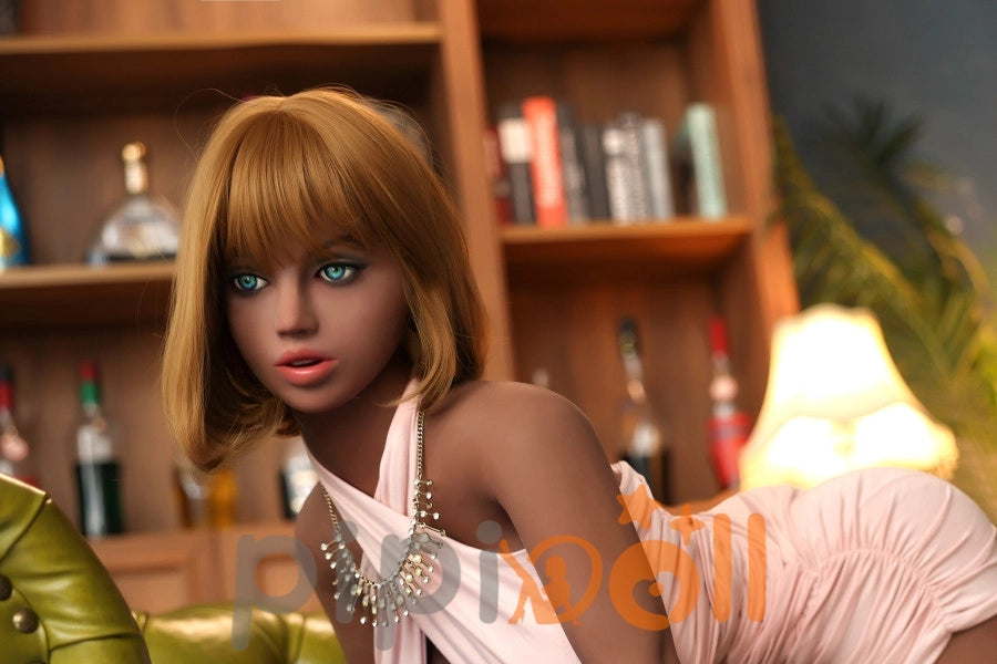 Nika [Sofort lieferbar] Nr.45 Kopf Blaue Augen und Schwarz Haut (100% Nagelneu) Große Brüste DL Doll