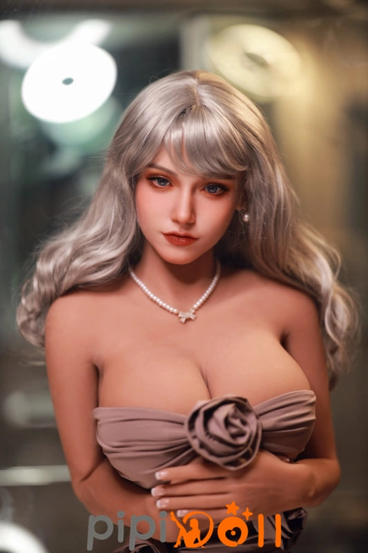 Damaris Natürliches Charisma TPE Real Sex Puppe Nr.53 Kopf Silikonkopf + TPE-Körper E-cup Fire Doll