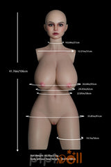 Yeloly Grace - YL106+88 Halbkörperpuppe mit simulierter Mundhöhle Großer Brusttorso I-Cup Torso Silikon