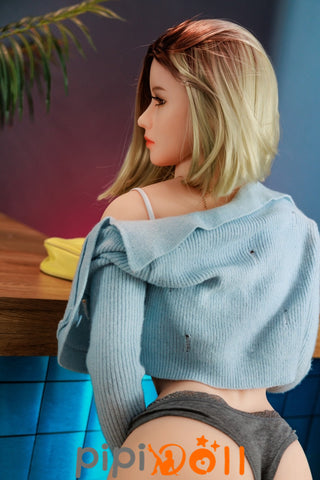 Eva [Sofort lieferbar] Kleine Brustgröße Nr.35 Kopf blonde Haare braune Augen 32kg (100% Nagelneu) Kleine Brust DL Doll