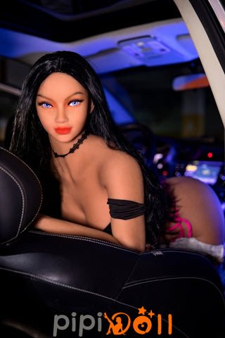 Sofort Lieferbar Marie mit braunen Augen und schwarzen Haaren Realistische 158cm Sexdoll