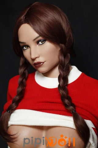 Brit Gepflegte Nägel Silikon Liebespuppe Big Tits GE50_1 Kopf Tan Hautfarbe C-Cup Zelex Doll