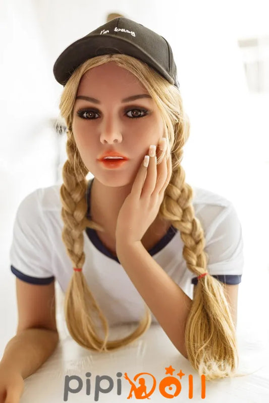 Lina [Sofort lieferbar] Mittlere Brustgröße Nr.108 Kopf blonde Haare schwarze Haare blaue Augen 34kg (100% Nagelneu) Kleine Brust DL Doll