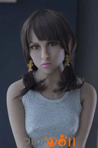 Leni [Sofort lieferbar] braune Haare und braune Augen Kleine Brustgröße Nr.91 Kopf 32kg (100% Nagelneu) Kleine Brust DL Doll