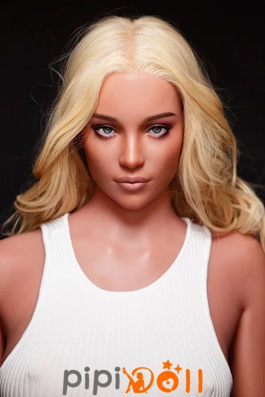 Leoni Perfekte Haut Silikon Liebespuppe Big Tits GE46 Kopf Tan C-Cup Zelex Doll