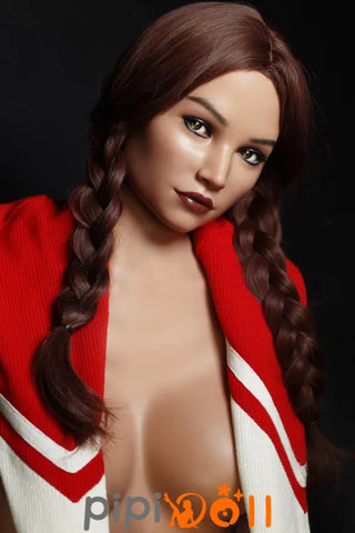 Brit Gepflegte Nägel Silikon Liebespuppe Big Tits GE50_1 Kopf Tan Hautfarbe C-Cup Zelex Doll