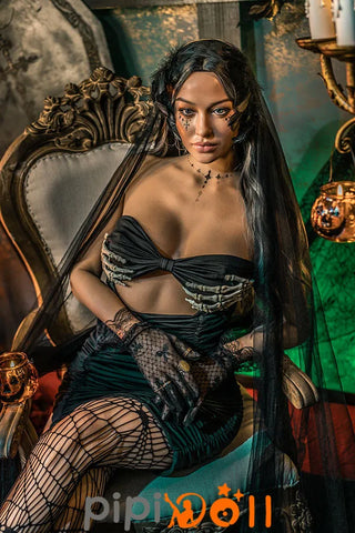 Melia Scharfes Make-up Große Brust Nr.G45 Kopf weizenfarbene Haut Silikon Sexpuppe C-Cup Zelex Doll
